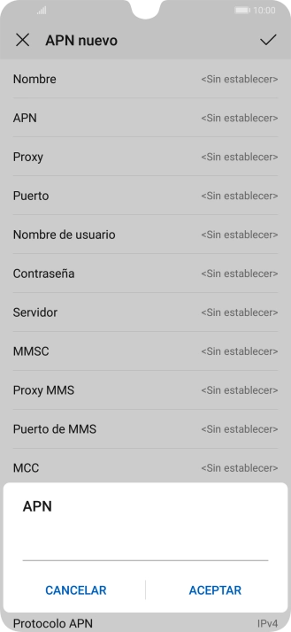 Introduce airtelwap.es y pulsa ACEPTAR.