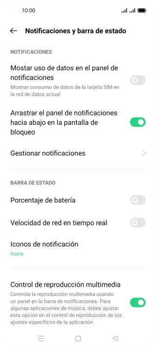 Pulsa Gestionar notificaciones.