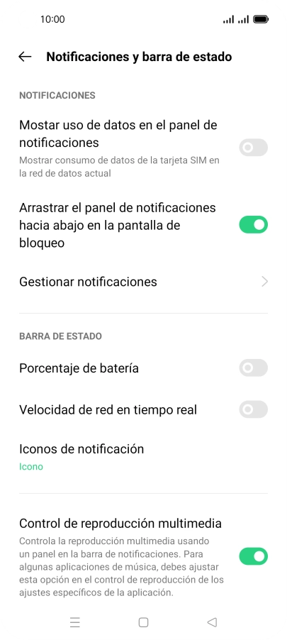 Pulsa Gestionar notificaciones.
