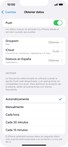 Pulsa el indicador junto a 