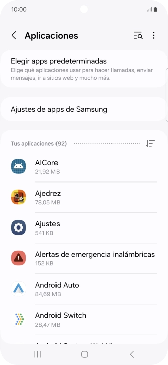 Pulsa la app deseada.