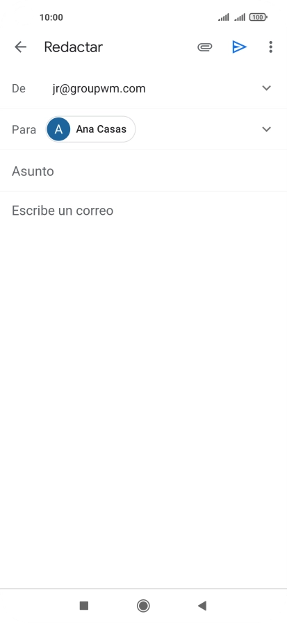 Pulsa Asunto e introduce el asunto deseado.