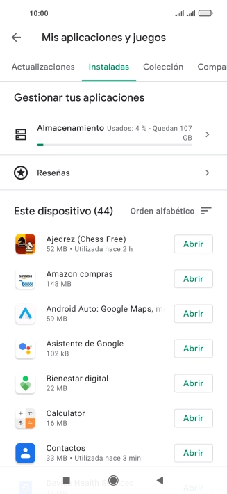 Pulsa la app deseada.