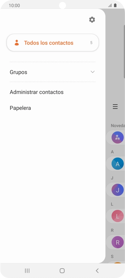 Pulsa Administrar contactos.