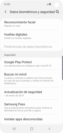 Pulsa Huellas digitales.