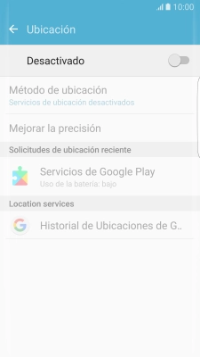Pulsa el indicador para activar o desactivar la función.