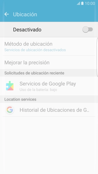 Pulsa el indicador para activar o desactivar la función.