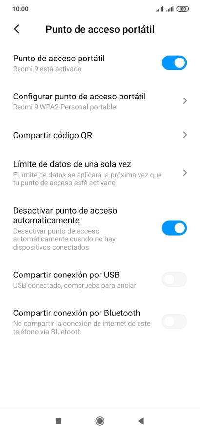 Pulsa la tecla de inicio para terminar y regresar a la pantalla de inicio.