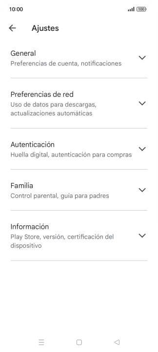Pulsa Preferencias de red.