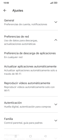 Pulsa Actualizar aplicaciones automáticamente.