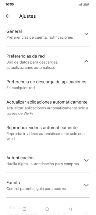 Pulsa Actualizar aplicaciones automáticamente.
