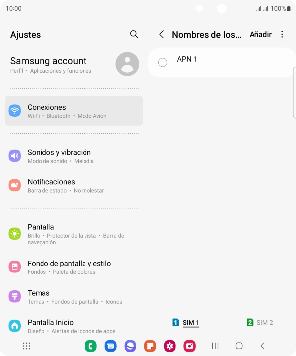 Pulsa la tarjeta SIM deseada.