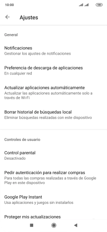 Pulsa Actualizar aplicaciones automáticamente.