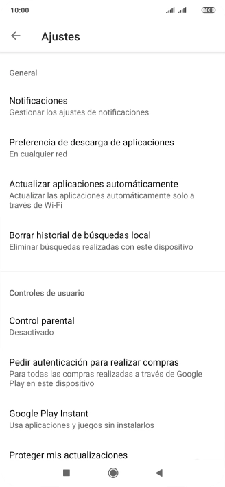 Pulsa Actualizar aplicaciones automáticamente.