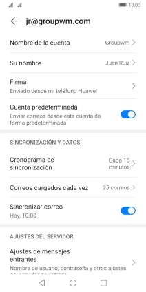 Pulsa Nombre de la cuenta.