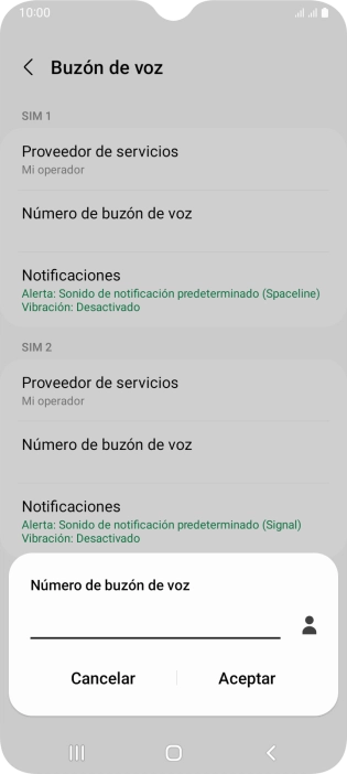 Introduce 22177 y pulsa Aceptar.