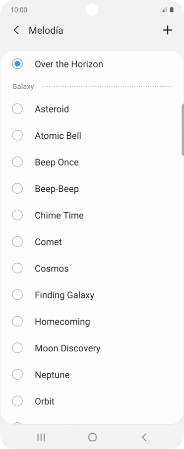 Pulsa el icono de añadir timbre de llamada.