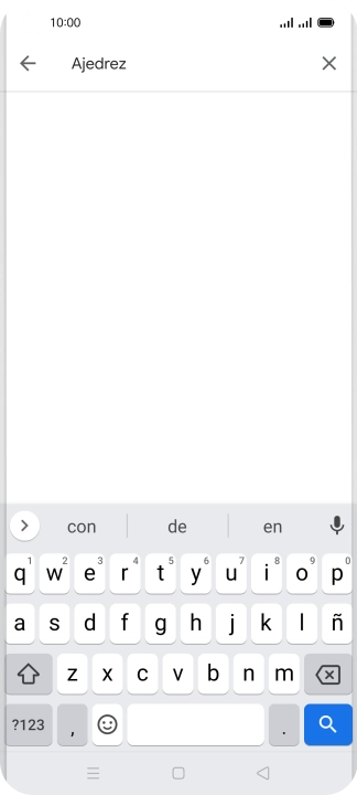 Introduce el nombre del tema o de la app y pulsa el icono de búsqueda.