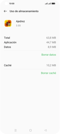 Pulsa Borrar caché.