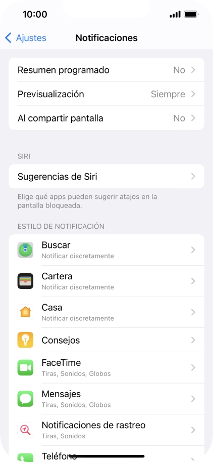 Pulsa Resumen programado.