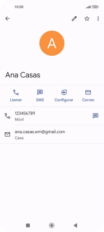 Pulsa el número de teléfono deseado.