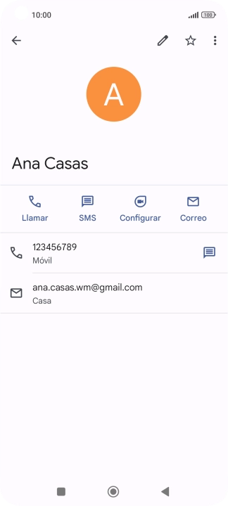 Pulsa el número de teléfono deseado.