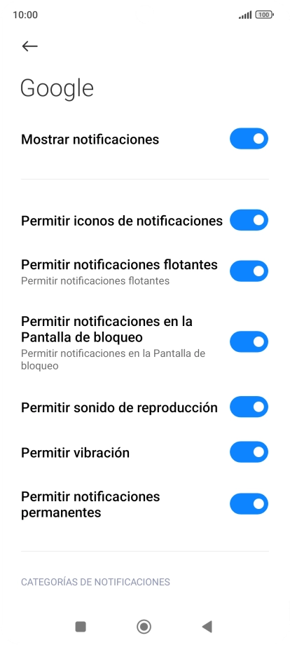 Pulsa el indicador junto a 