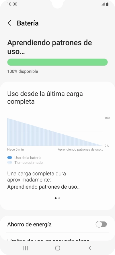 Pulsa Ahorro de energía.