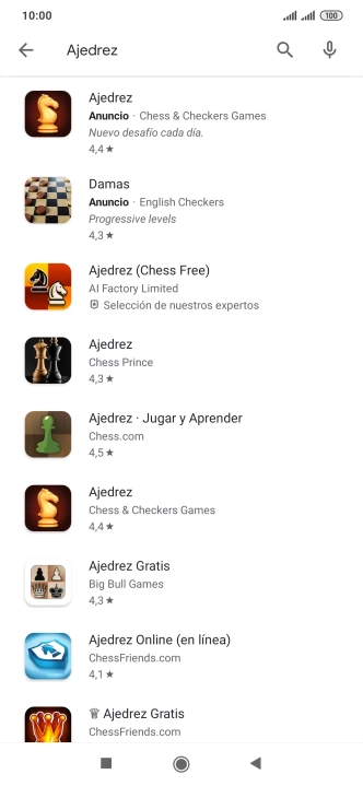 Pulsa la app deseada.