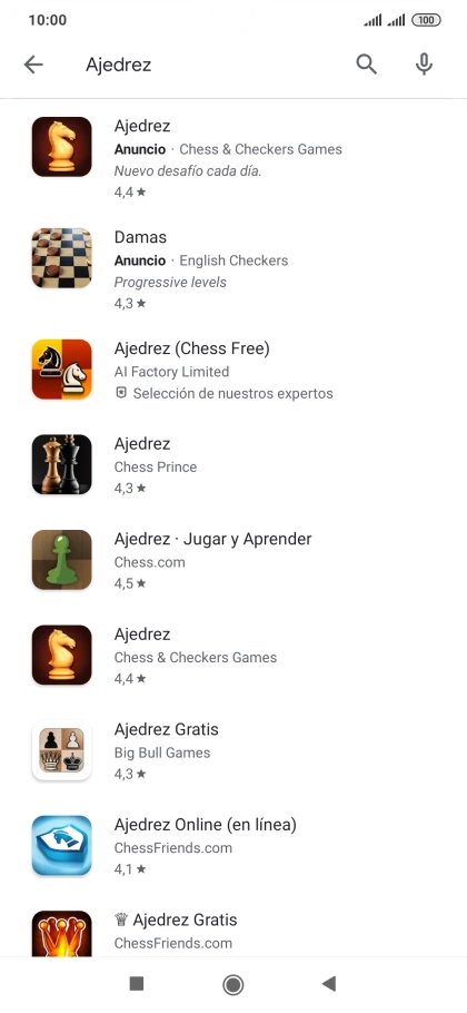 Pulsa la app deseada.