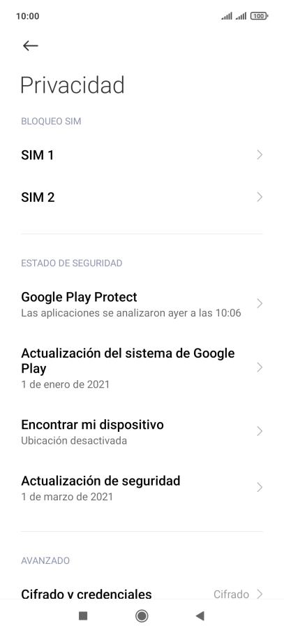 Pulsa la tarjeta SIM deseada.
