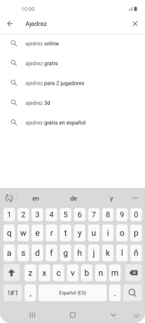 Introduce el nombre del tema o de la app y pulsa el icono de búsqueda.