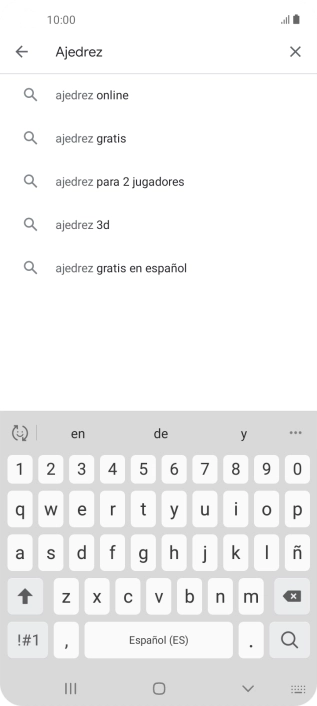 Introduce el nombre del tema o de la app y pulsa el icono de búsqueda.