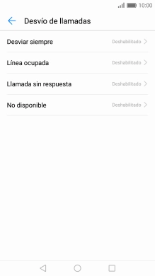 Pulsa el tipo de desvío deseado.