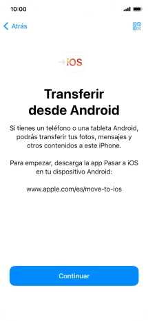 Para transferir contenido a tu teléfono, tienes que haber instalado la app 