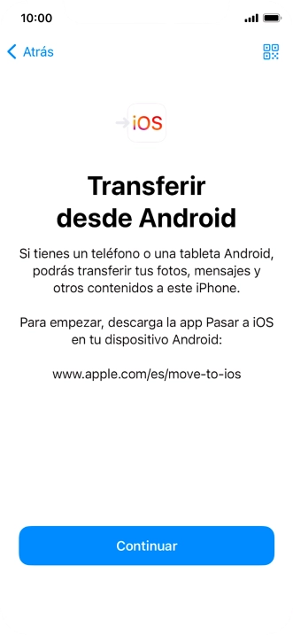 Para transferir contenido a tu teléfono, tienes que haber instalado la app 