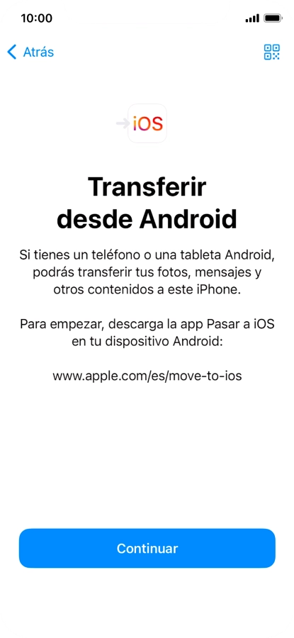 Para transferir contenido a tu teléfono, tienes que haber instalado la app 