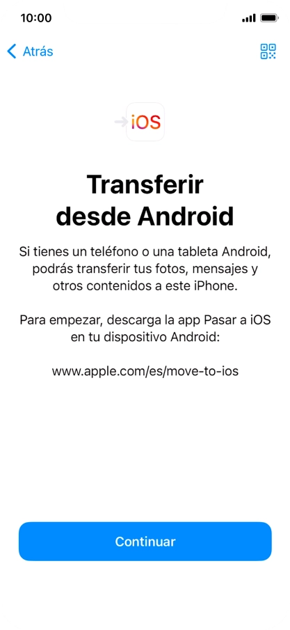 Para transferir contenido a tu teléfono, tienes que haber instalado la app 
