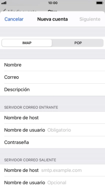 Pulsa Nombre de usuario e introduce el nombre de usuario de tu cuenta de correo electrónico.