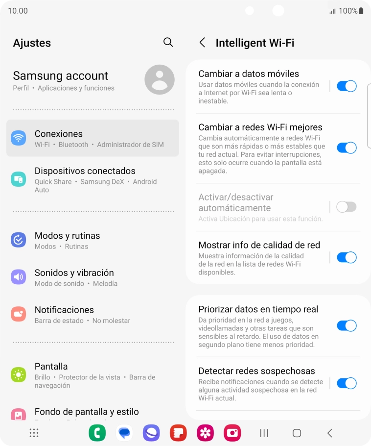 Pulsa el indicador junto a 