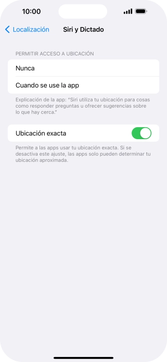 Pulsa el ajuste deseado para activar o desactivar la función.