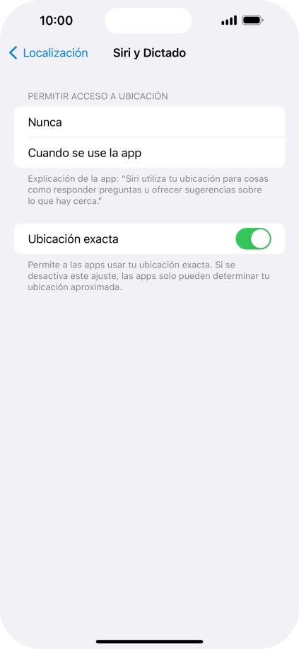Pulsa el ajuste deseado para activar o desactivar la función.