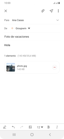 Pulsa el icono de enviar.