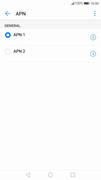 Pulsa en el campo junto a la conexión de datos deseada para activarla.