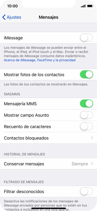 Pulsa el indicador junto a 