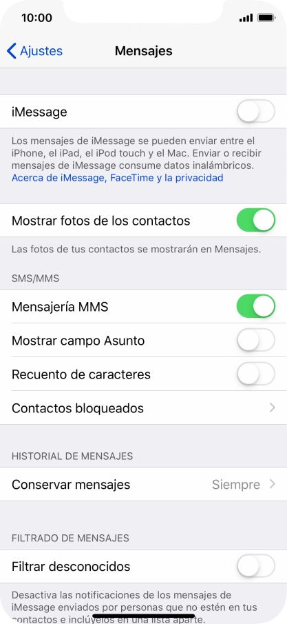 Pulsa el indicador junto a 