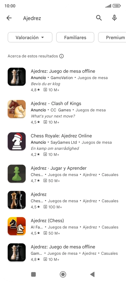 Pulsa la app deseada.