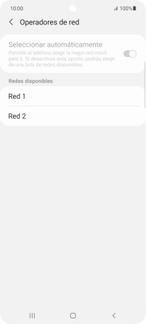 Pulsa la red deseada.