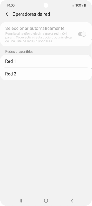 Pulsa la red deseada.