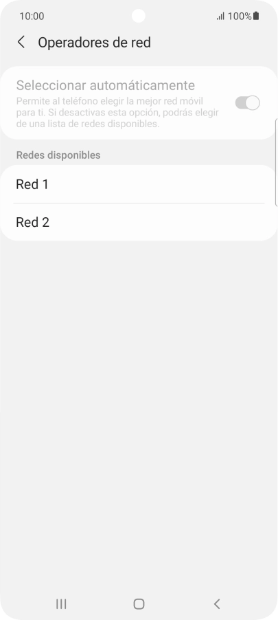 Pulsa la red deseada.